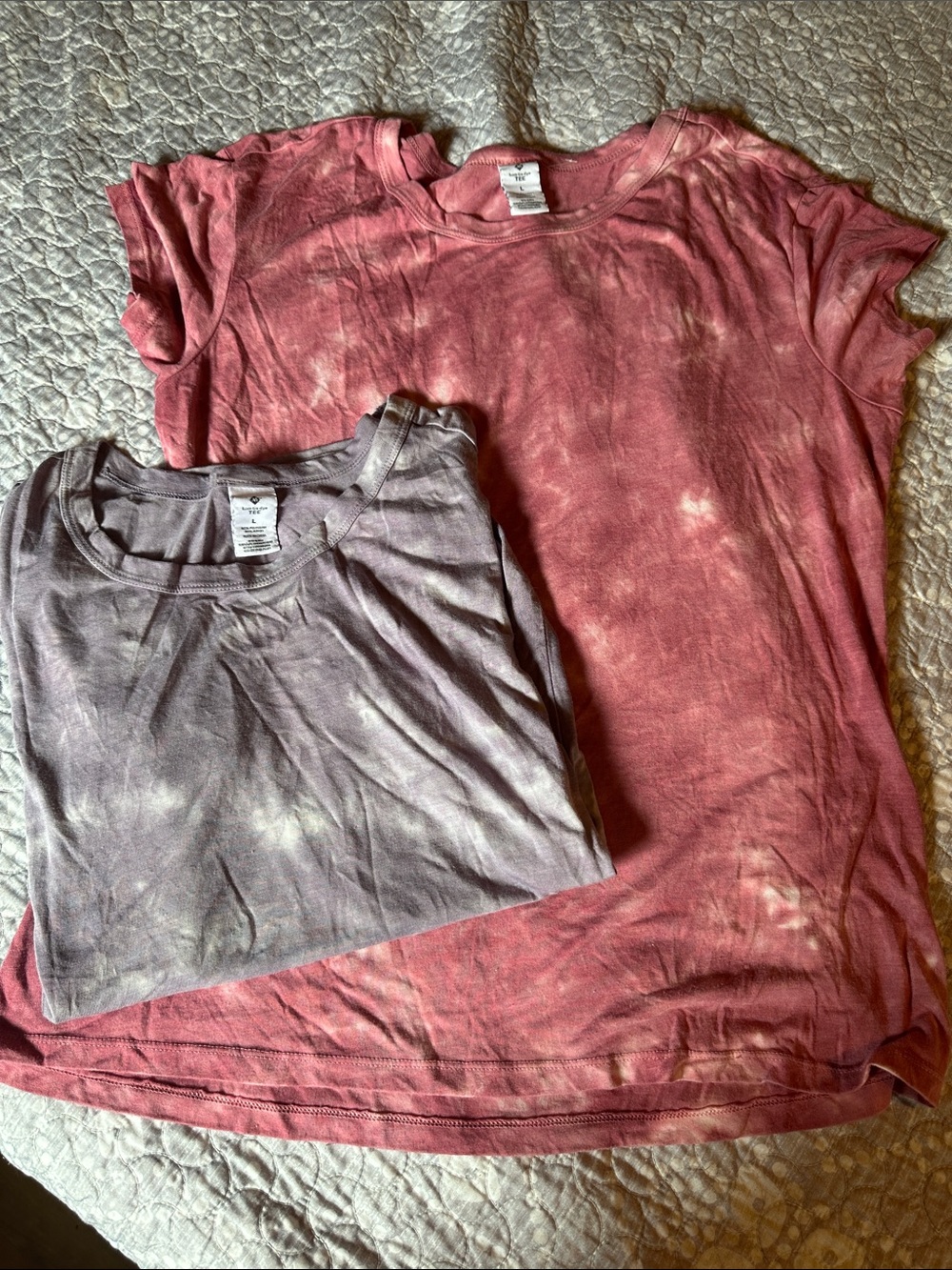 Tie-Dye Crewneck Tee Bundle - Pink & Lavender